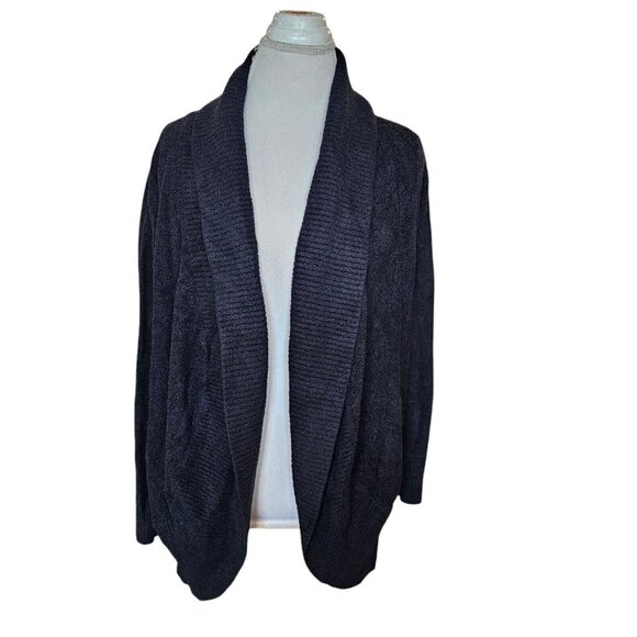 Barefoot Dreams Sweaters - Barefoot Dreams CozyChic Lite Circle Cardigan Cacoon Medium Black Sweater 452